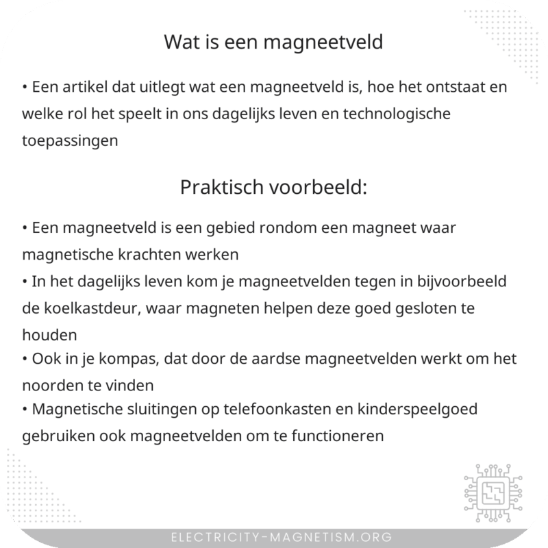 Wat is een magneetveld?