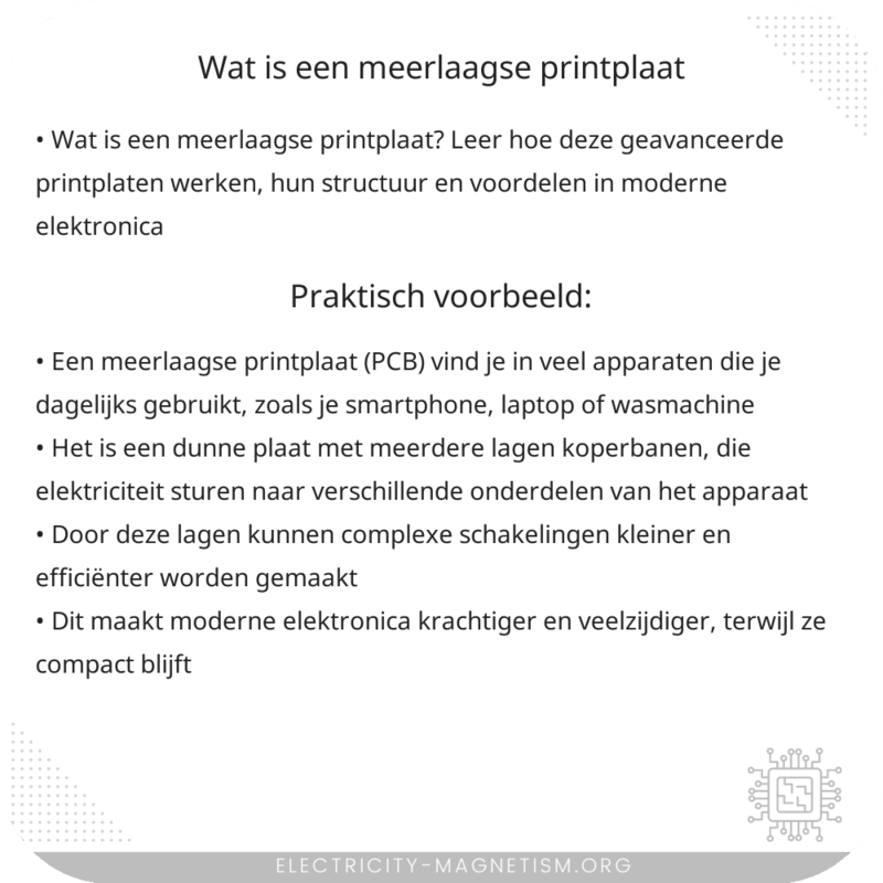 Wat is een meerlaagse printplaat?