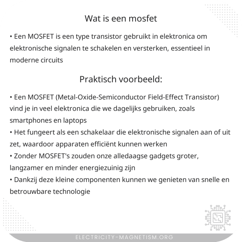 Wat is een MOSFET?