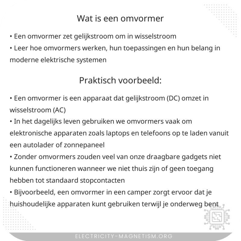 Wat is een omvormer?