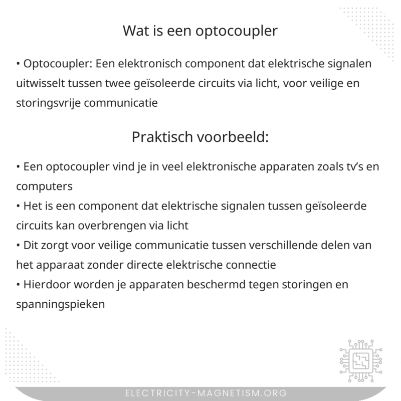 Wat is een optocoupler?