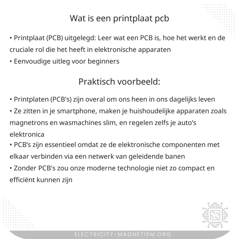 Wat is een printplaat (PCB)?