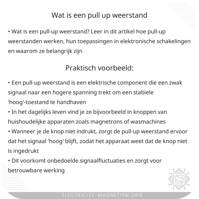 Wat is een pull-up weerstand?