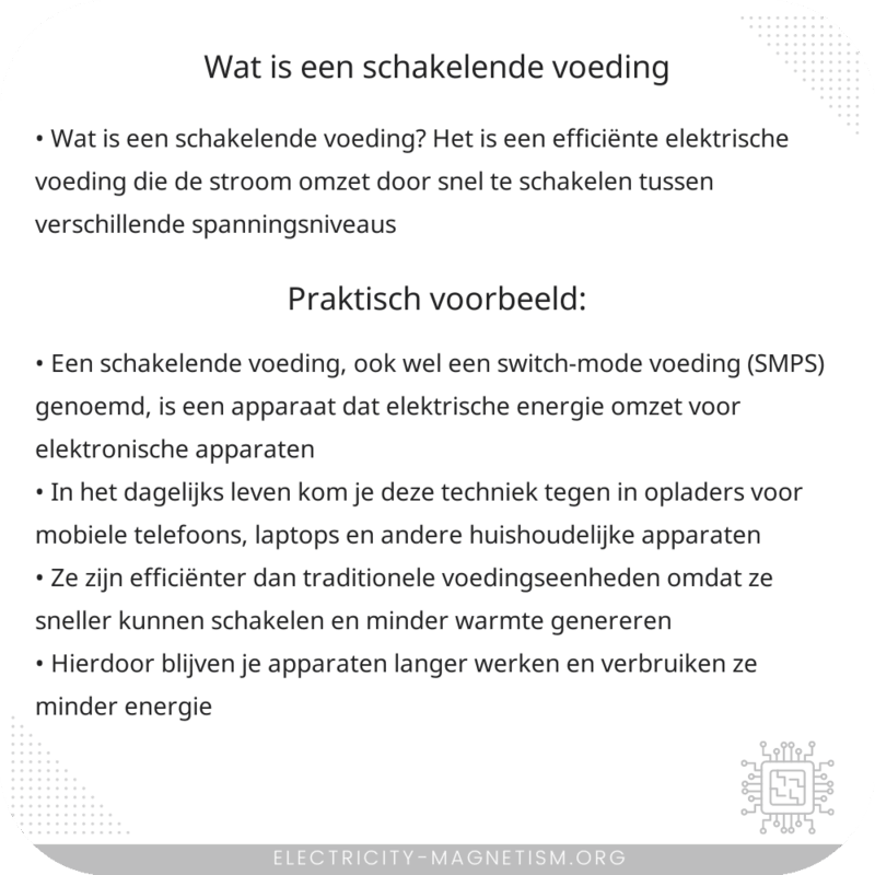 Wat is een schakelende voeding?