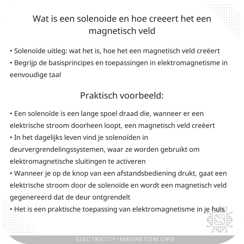 Wat is een solenoïde en hoe creëert het een magnetisch veld?