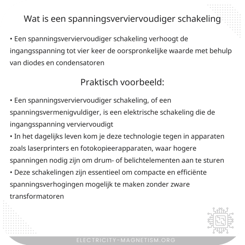 Wat is een spanningsverviervoudiger schakeling?