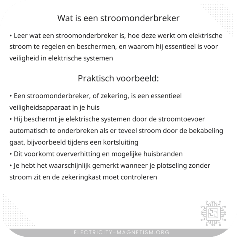 Wat is een stroomonderbreker?