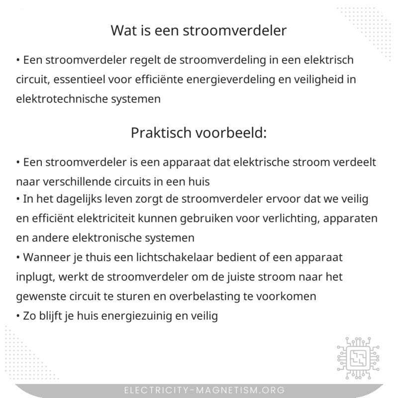 Wat is een stroomverdeler?