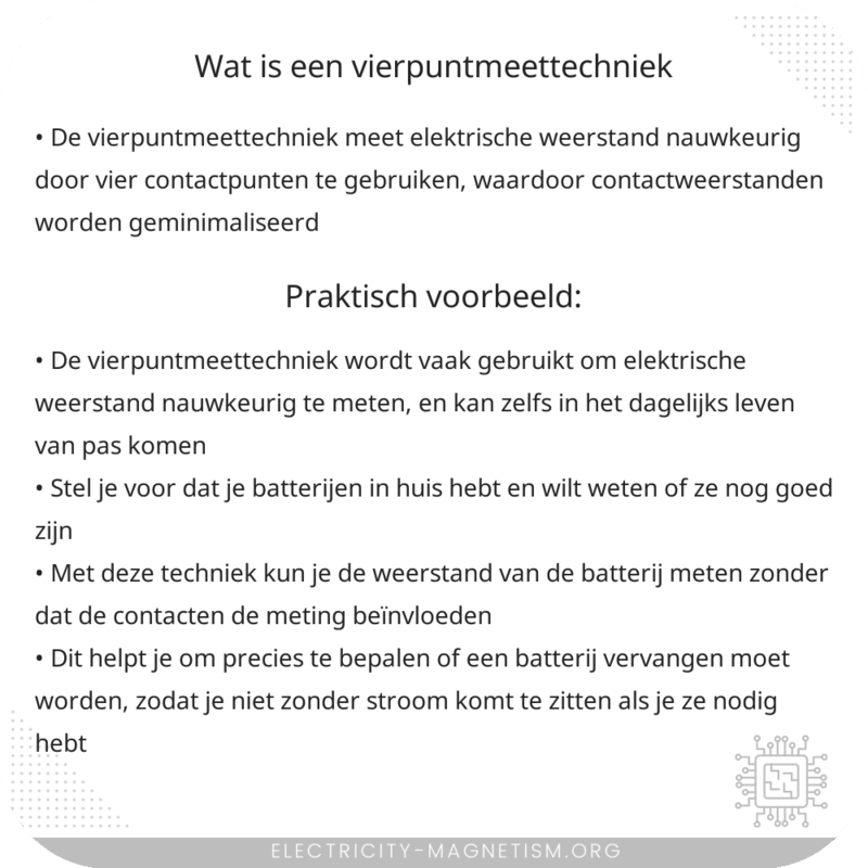 Wat is een vierpuntmeettechniek?