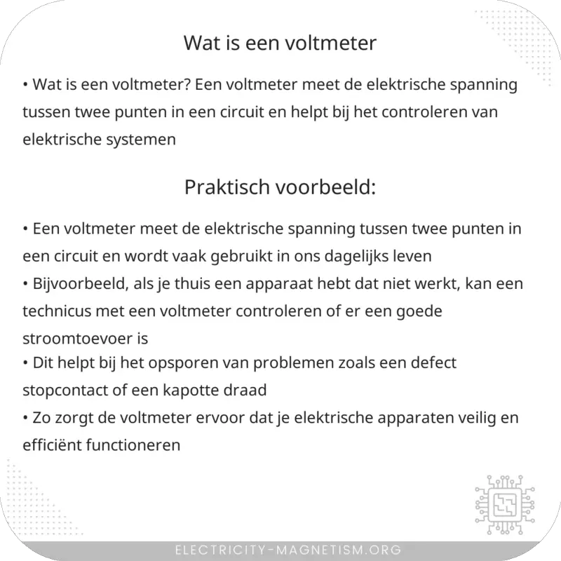 Wat is een voltmeter?