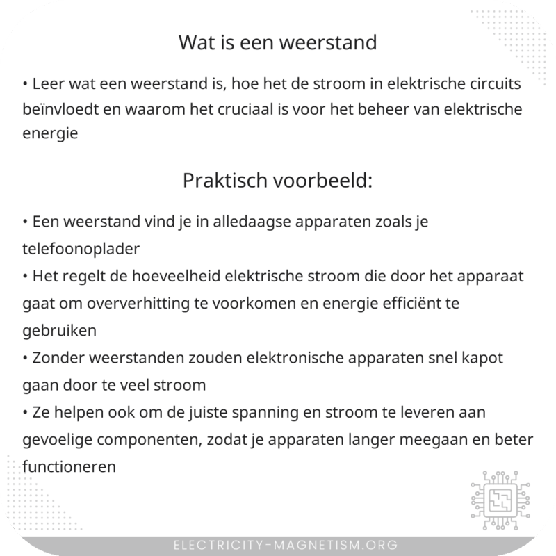 Wat is een weerstand?