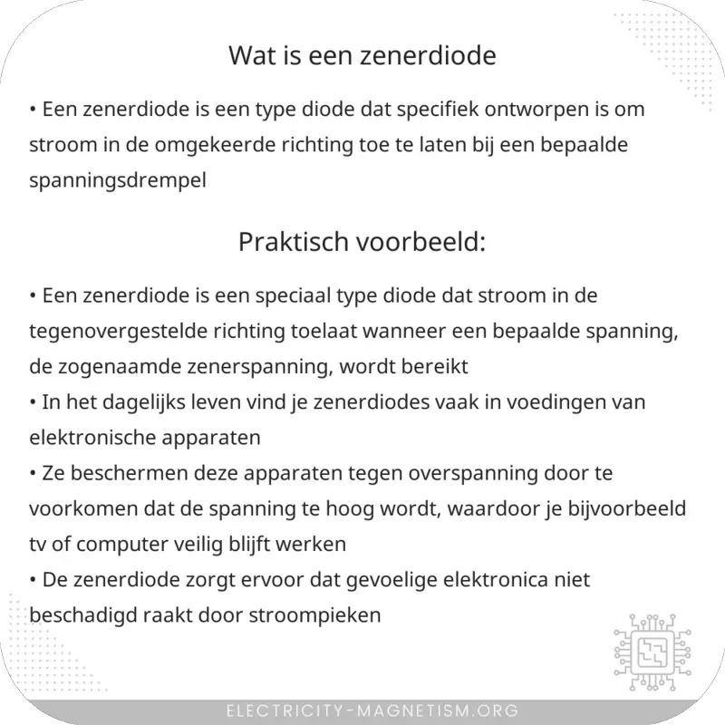 Wat is een zenerdiode?
