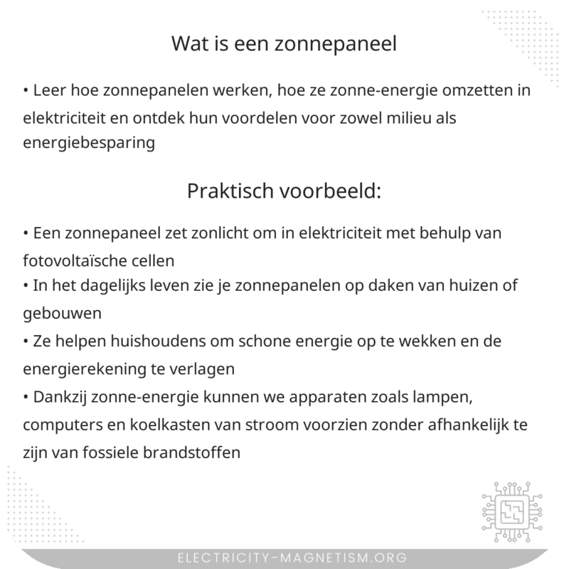 Wat is een zonnepaneel?