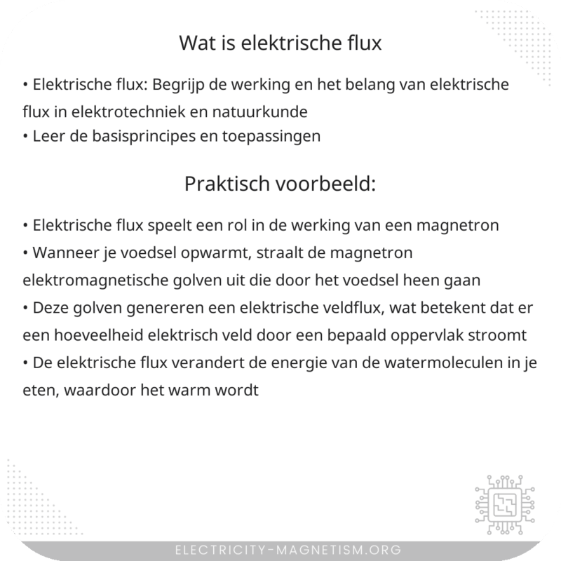 Wat is elektrische flux?