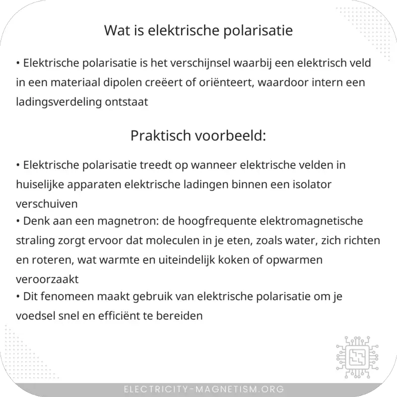 Wat is elektrische polarisatie?