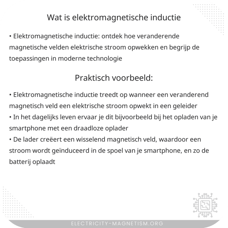 Wat is elektromagnetische inductie?