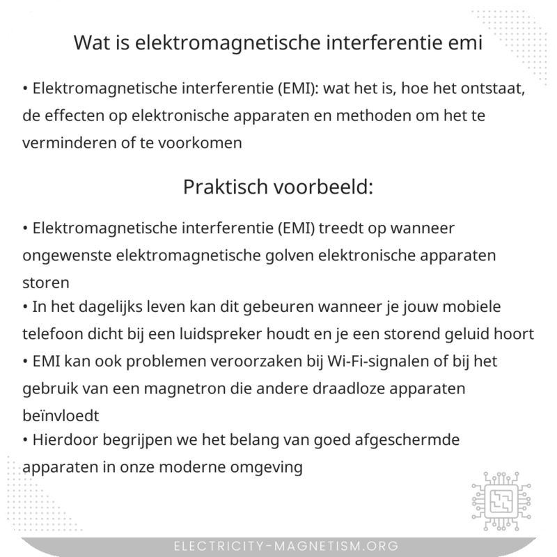 Wat is elektromagnetische interferentie (EMI)?