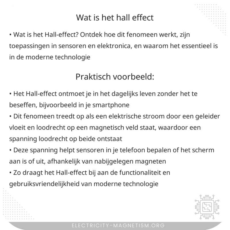 Wat is het Hall-effect?