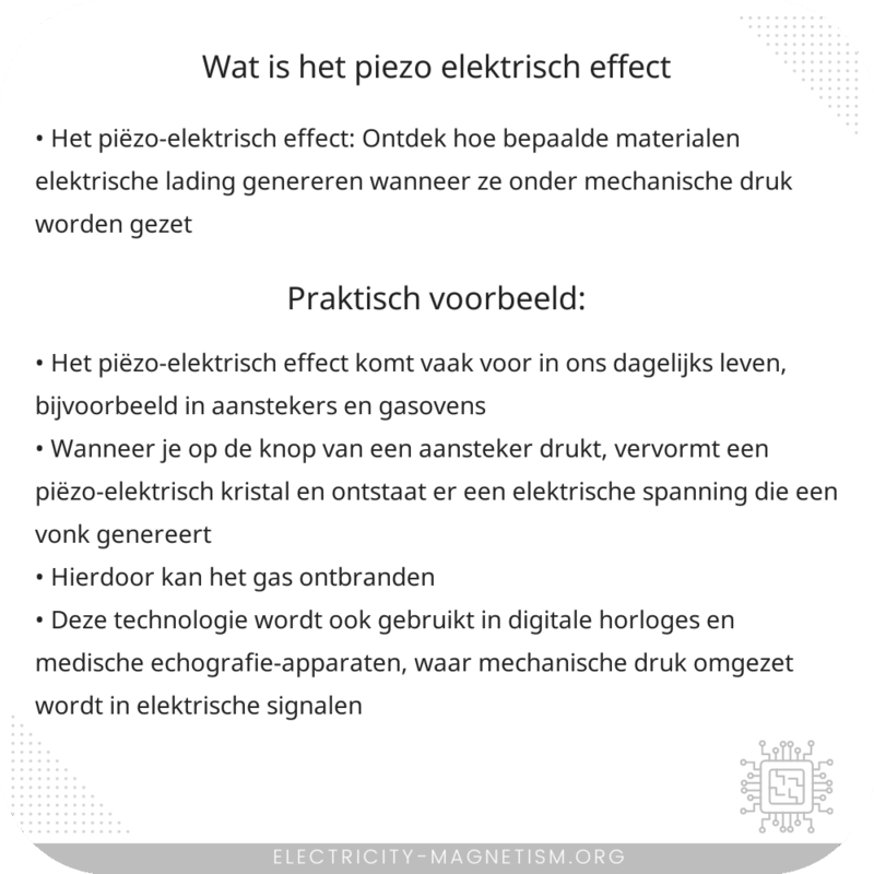Wat is het piëzo-elektrisch effect?
