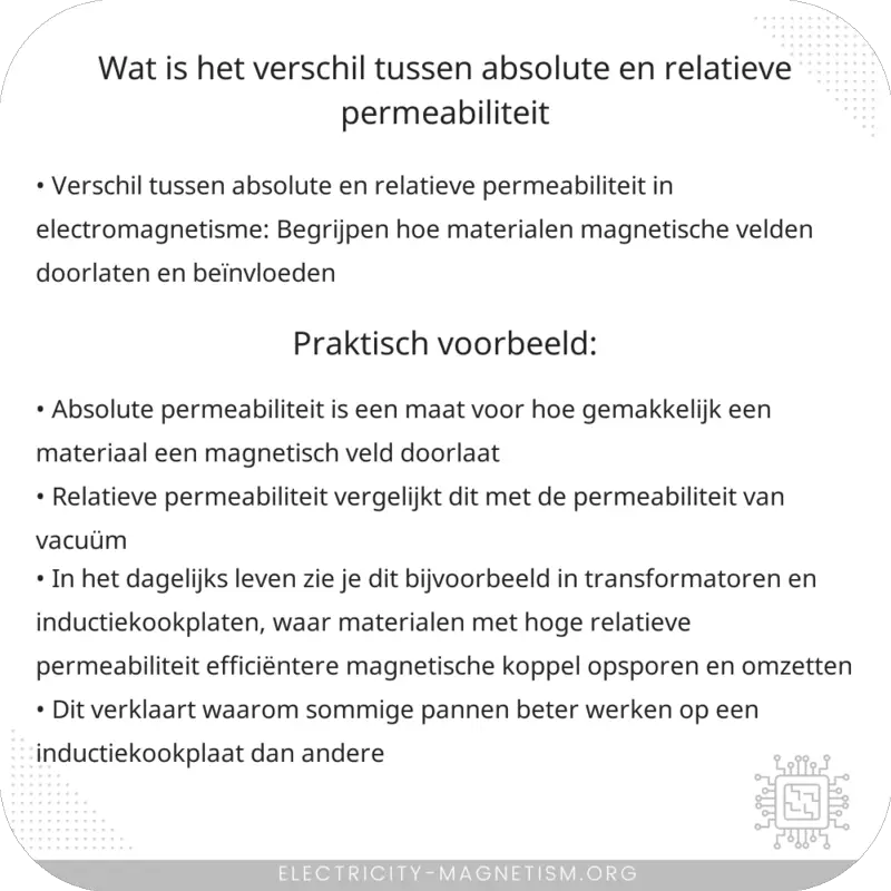 Wat is het verschil tussen absolute en relatieve permeabiliteit?