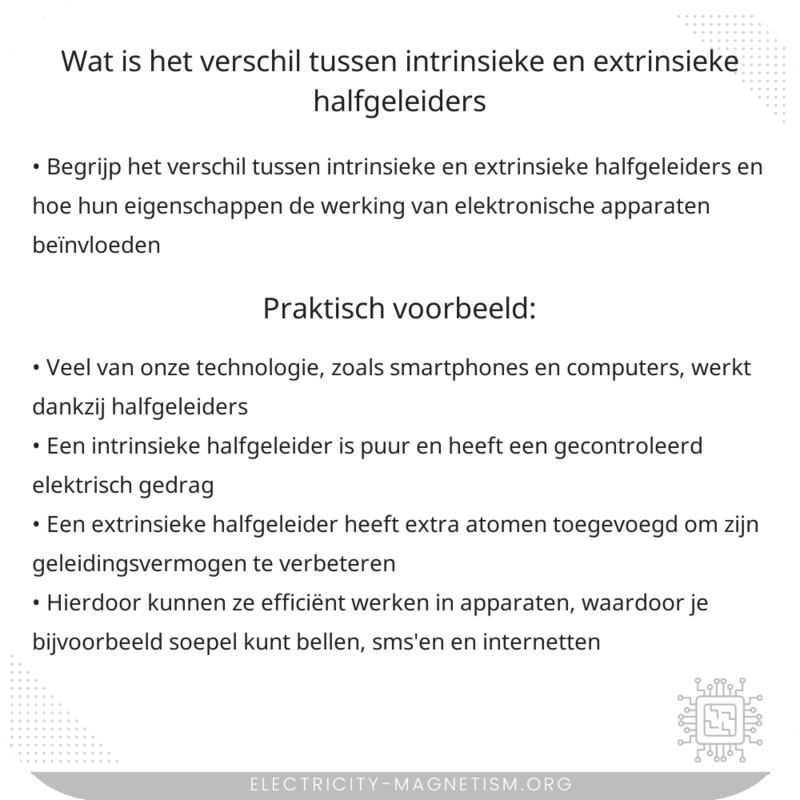 Wat is het verschil tussen intrinsieke en extrinsieke halfgeleiders?