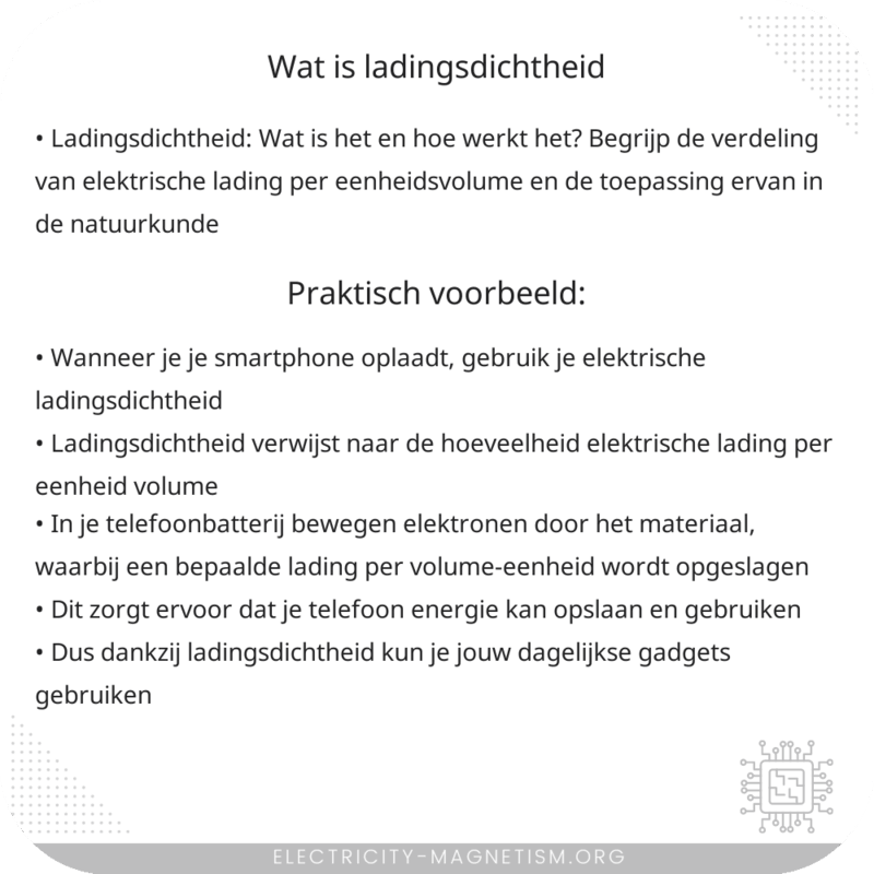 Wat is ladingsdichtheid?