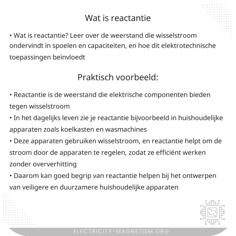 Wat is reactantie?