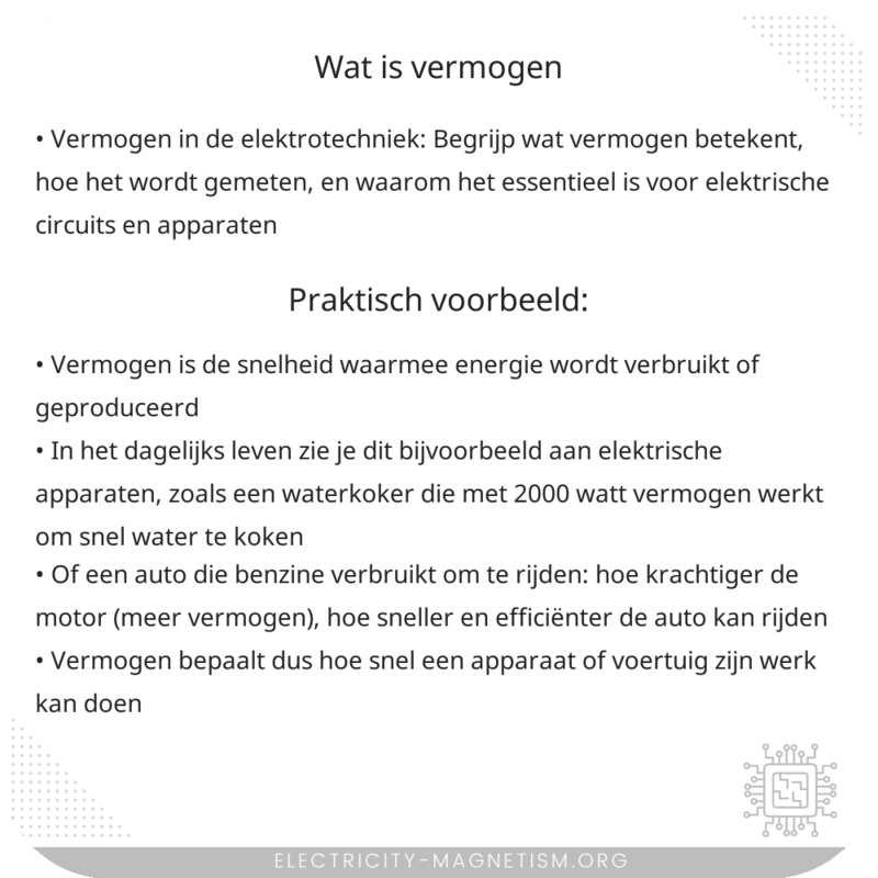 Wat is vermogen?