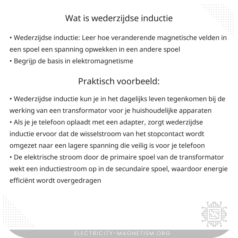 Wat is wederzijdse inductie?