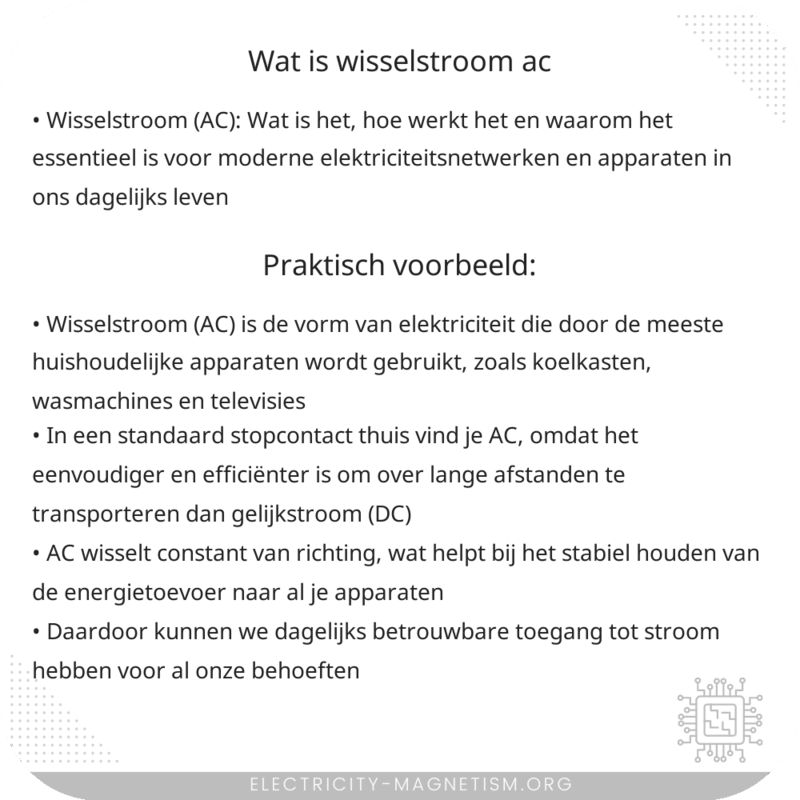 Wat is wisselstroom (AC)?