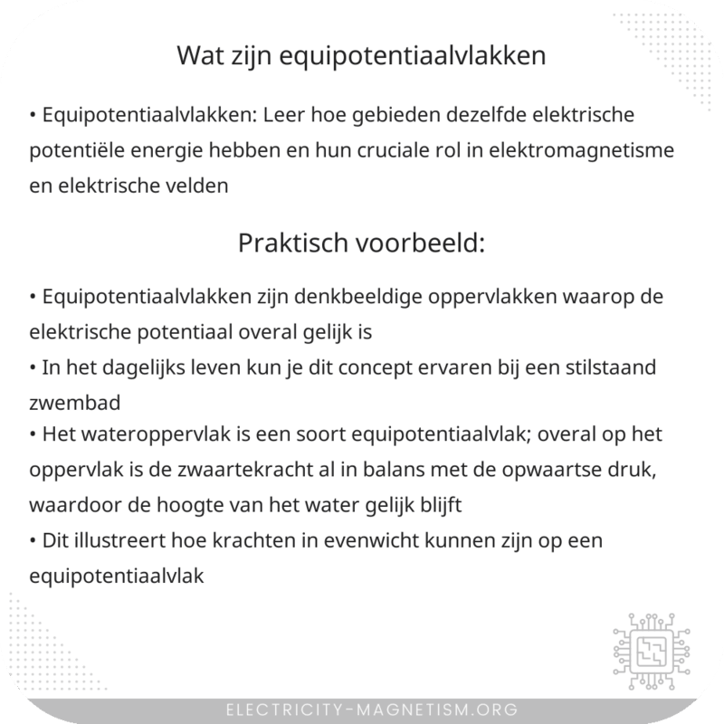 Wat zijn equipotentiaalvlakken?