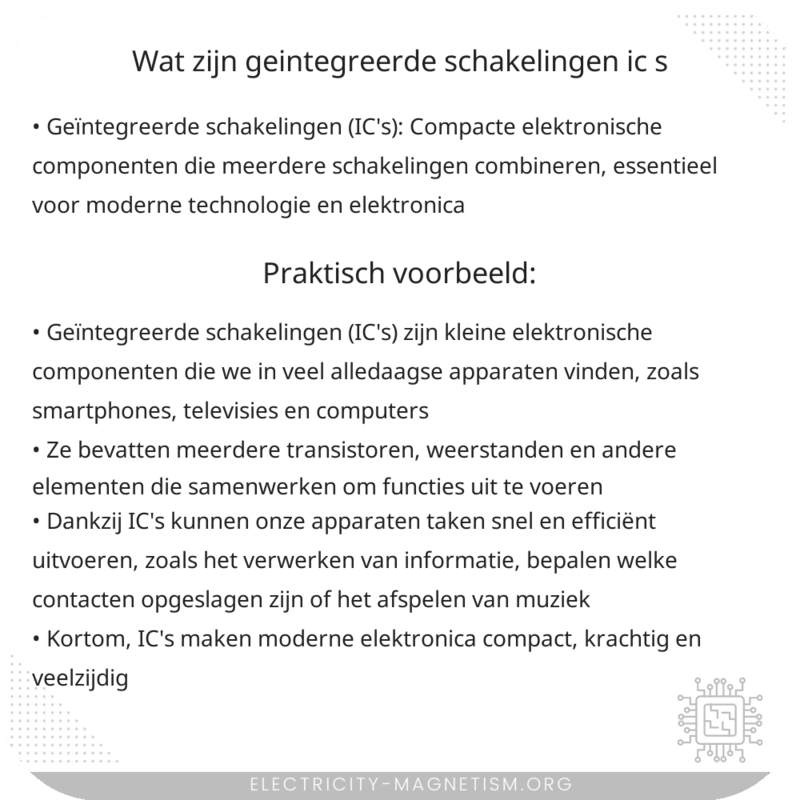 Wat zijn geïntegreerde schakelingen (IC's)?