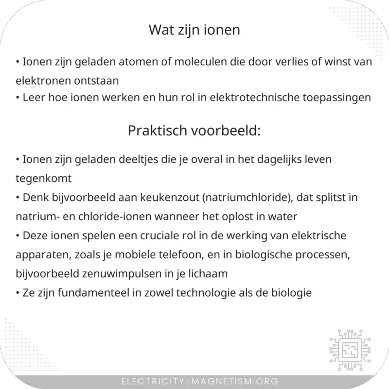 Wat zijn ionen?