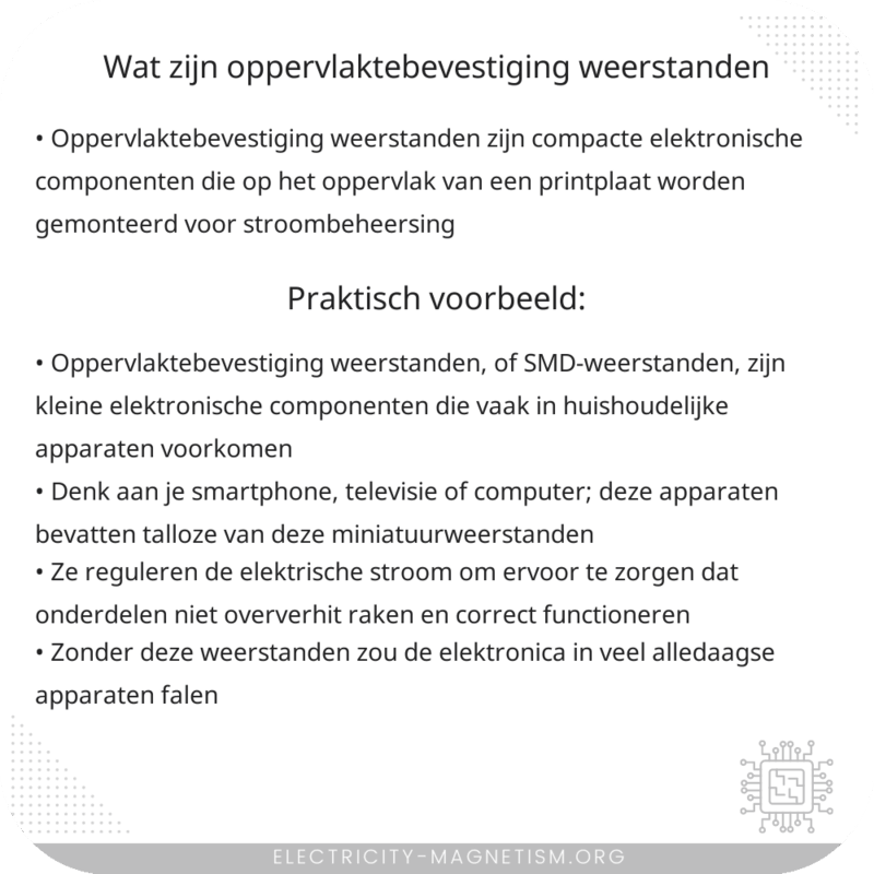 Wat zijn oppervlaktebevestiging weerstanden?