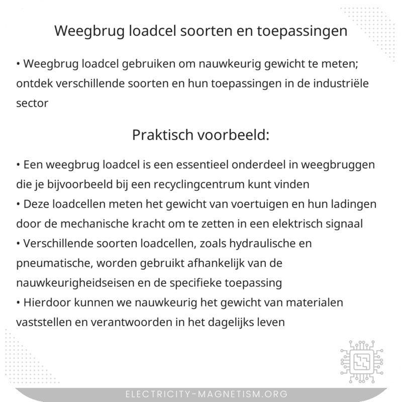 Weegbrug Loadcel | Soorten en Toepassingen