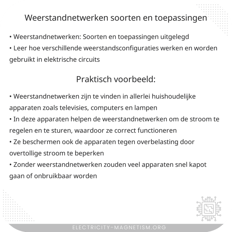 Weerstandnetwerken | Soorten en Toepassingen