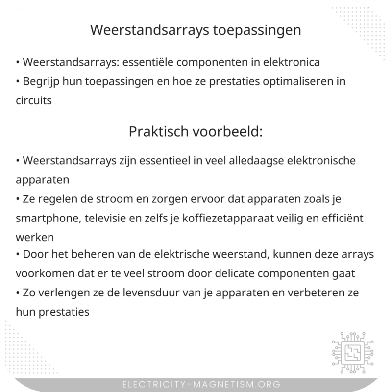 Weerstandsarrays | Toepassingen