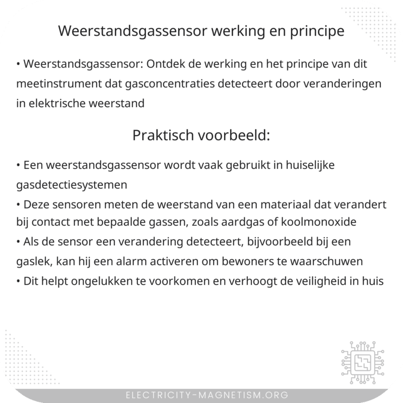 Weerstandsgassensor | Werking en Principe