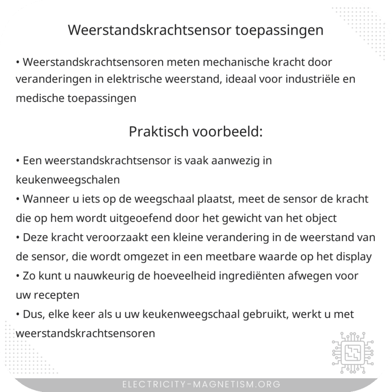 Weerstandskrachtsensor | Toepassingen
