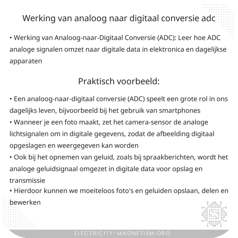 Werking van Analoog-naar-Digitaal Conversie (ADC)