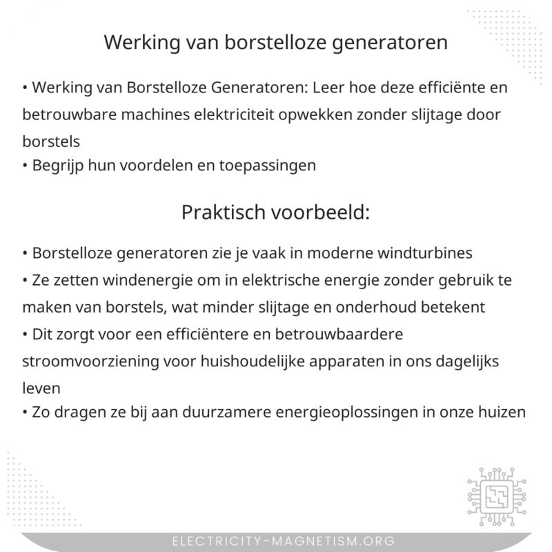 Werking van Borstelloze Generatoren
