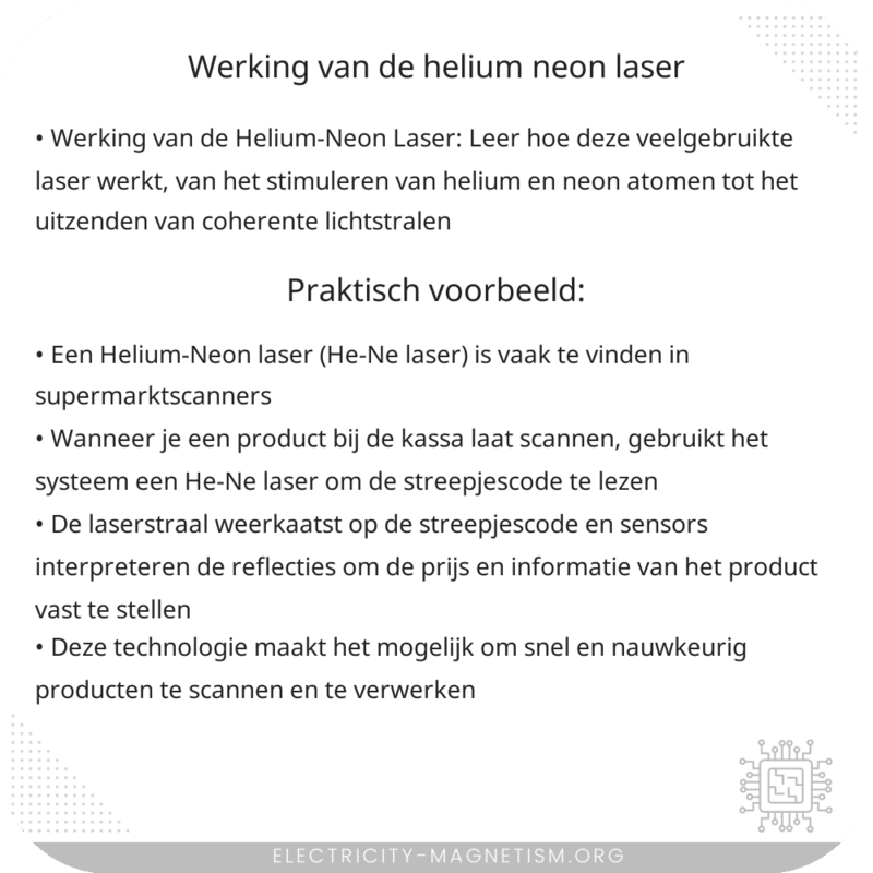 Werking van de Helium-Neon Laser