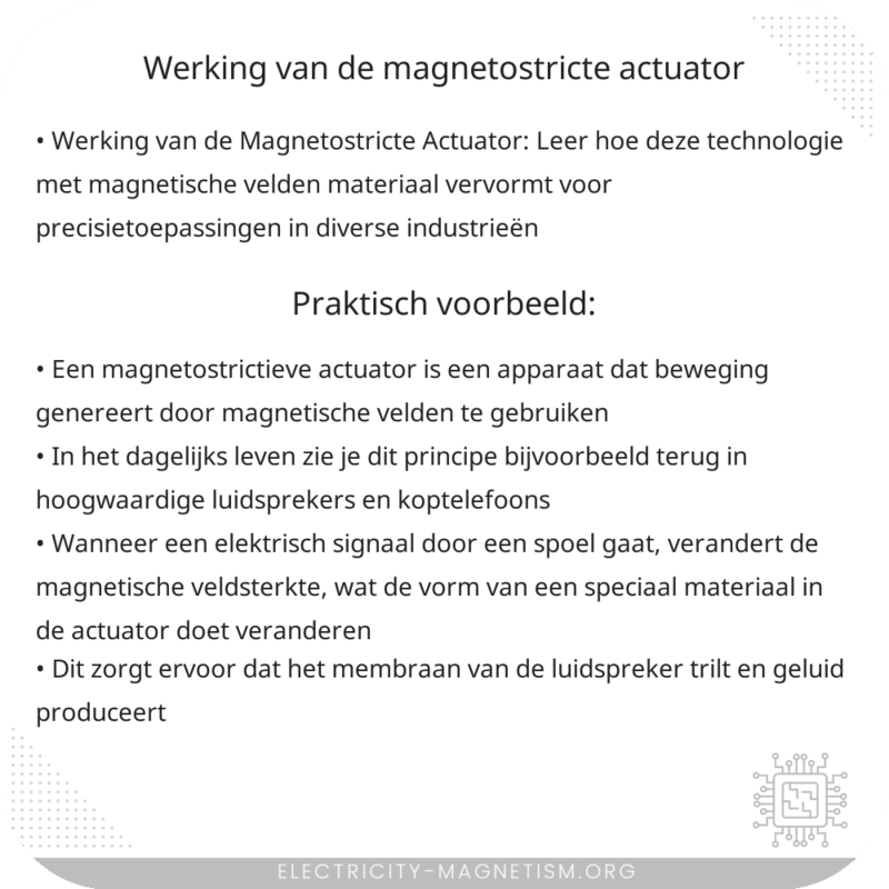 Werking van de Magnetostricte Actuator