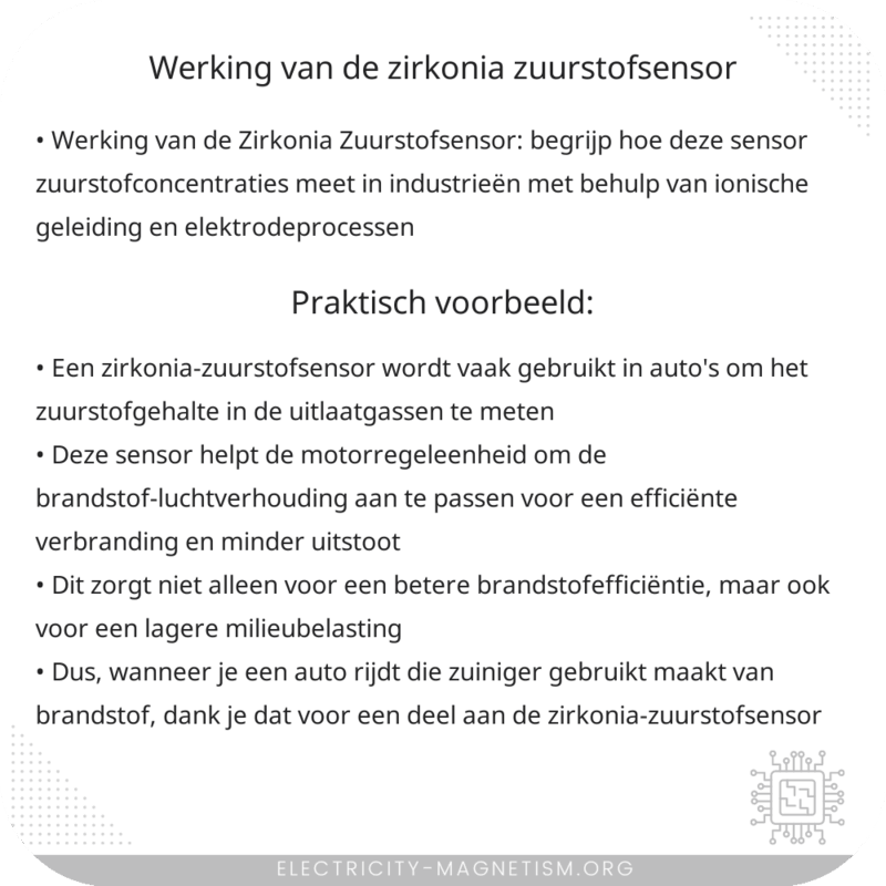 Werking van de Zirkonia Zuurstofsensor