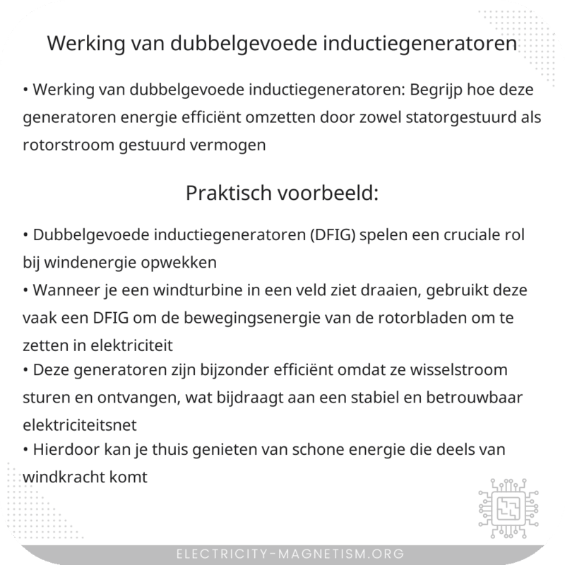 Werking van Dubbelgevoede Inductiegeneratoren