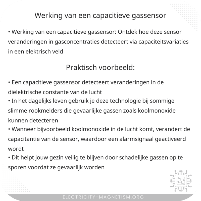 Werking van een Capacitieve Gassensor