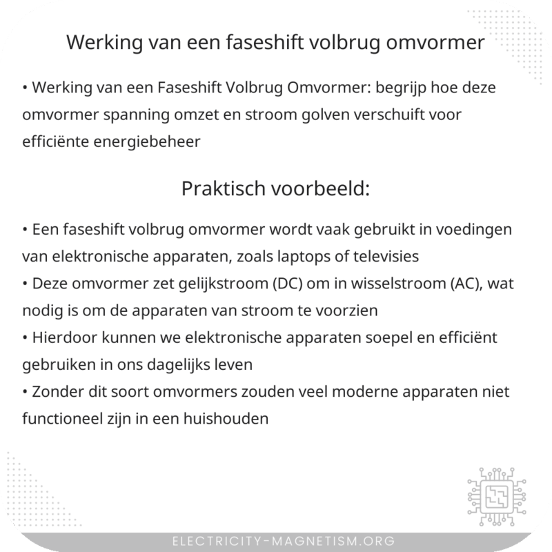 Werking van een Faseshift Volbrug Omvormer