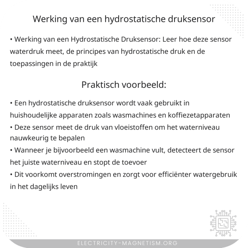Werking van een Hydrostatische Druksensor