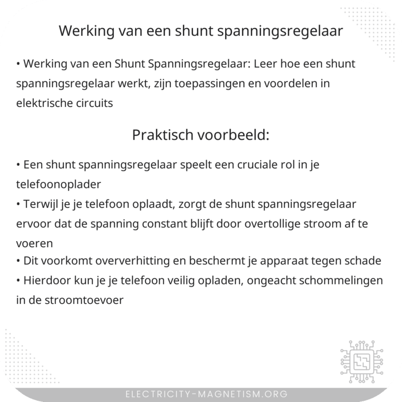 Werking van een Shunt Spanningsregelaar
