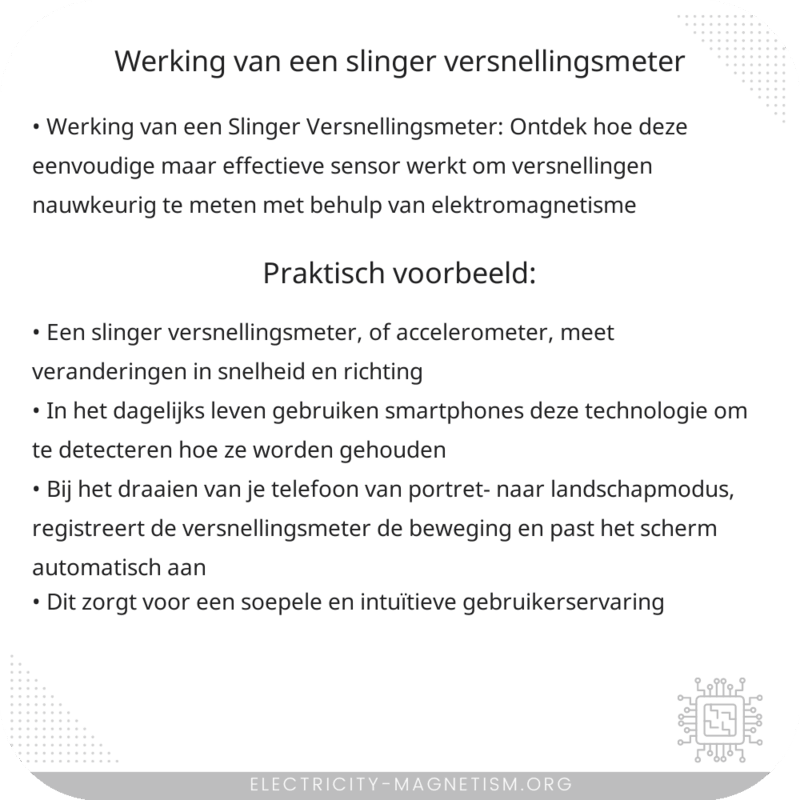 Werking van een Slinger Versnellingsmeter